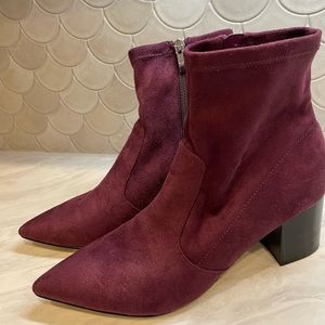 Marc Fisher Purple Suede Booties Size 8.5